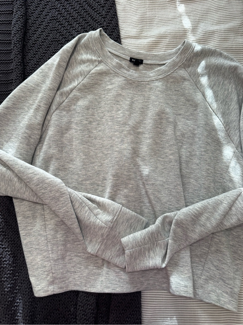 Express Heather Gray Crewneck Pullover